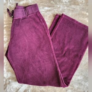New York & Company Purple Maroon Wide Leg Sweats Pants Valor Medium Comfortable